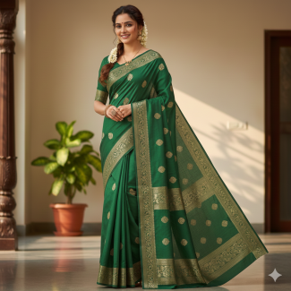 Royal Silk Festive Saree with Zari Weave